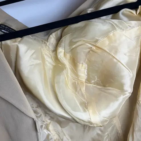 Giorgio Armani Vintage Wool Blazer Tan Beige Size 46 Office Business 80s Italy