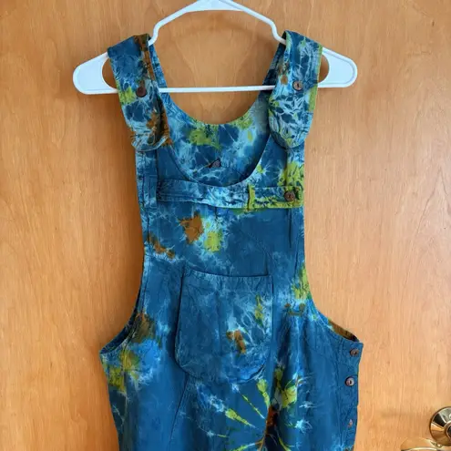 Handmade Cotton Low Crotch Nepal Overalls Tie Dye Boho Hippie L/XL Size L