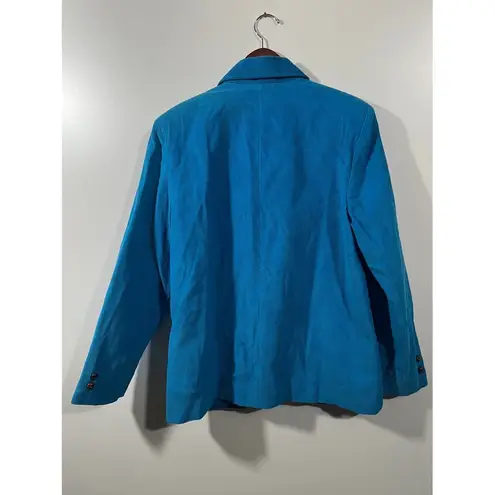 Vintage Corduroy Blazer in Peacock Blue Kathy Davis Size 14