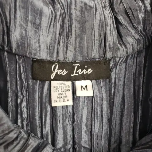 Jes Irie Crinkle High Low Lightweight Metallic Jacket Women's Size Medium