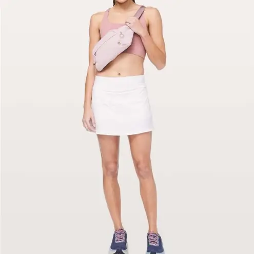 Lululemon Rare  Pace Rival Tennis Golf Skirt Tall 15” White -Size 6 NWT Original