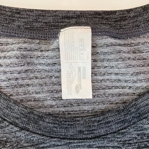 Saucony Seamless Stretch Muscle Tank Top Grey Charcoal Spacedye Breathable Large