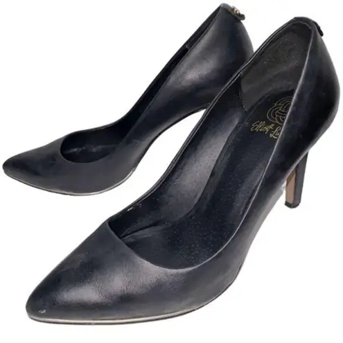 Elliott Lucca Women’s Size 8 Black Leather Catalina Pointy Toe Pumps Heels