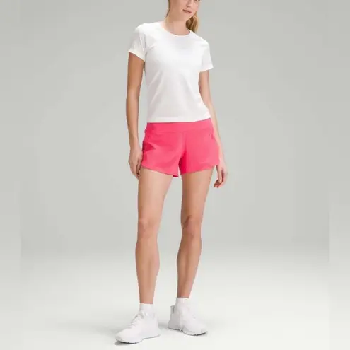 Lululemon  Speed Up High-Rise Lined Short 4” Lip Gloss Pink Size 8 Like New - Image 3
