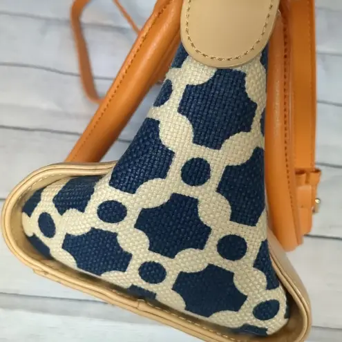 Spartina 449  daufuskie island natural linen and leather handbag