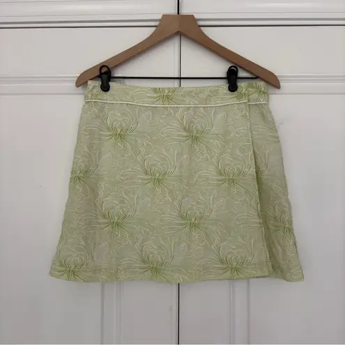 Patagonia  Printed Snap Waist Wrap Skirt Mini Athletic Floral Green White Active