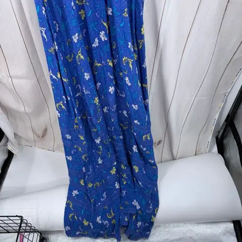 Poupette St. Barth Women’s Large Blue Anabelle Floral Maxi Dress