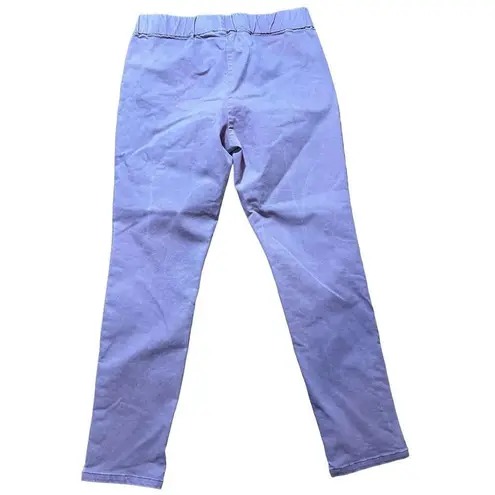 Soft Surroundings Pull On Skinny Jeans Snap Buttons Pink Sz M