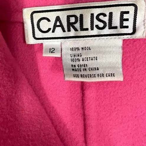 Carlisle Barbie Pink Wool Blend Cropped jacket 12