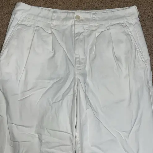 AYR The Metropolitan Hi-Rise Pleated Twill Trouser Pants Basmati White 8