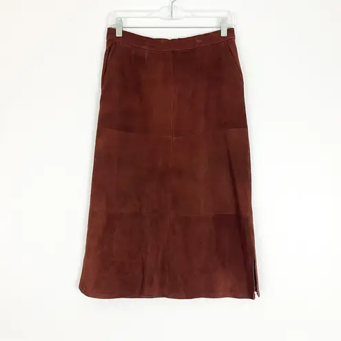 Vintage Western Suede Vest + Skirt Set in Brown | Size M Size M