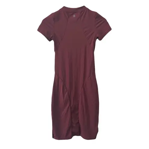 Buffbunny Fall Freely Short Sleeve Burgundy Athletic Dress Sz S