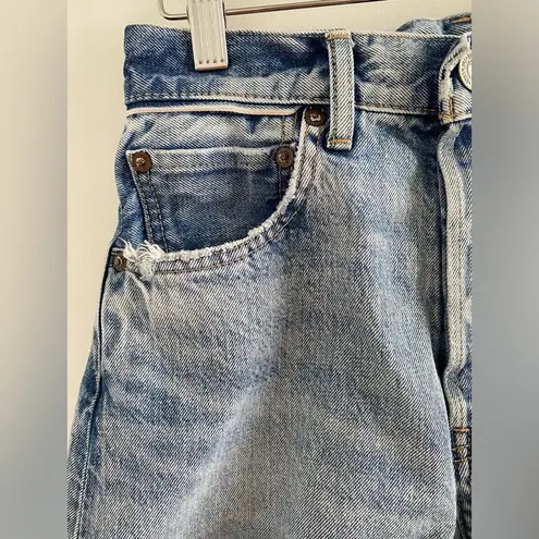 Moussy Vintage Blue Distressed Denim Jean Shorts Size 24