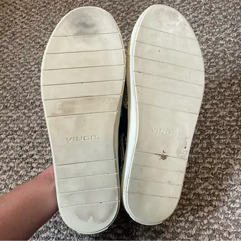 Vince  Blair Black and White Snake Print Shoes slip on sneakers