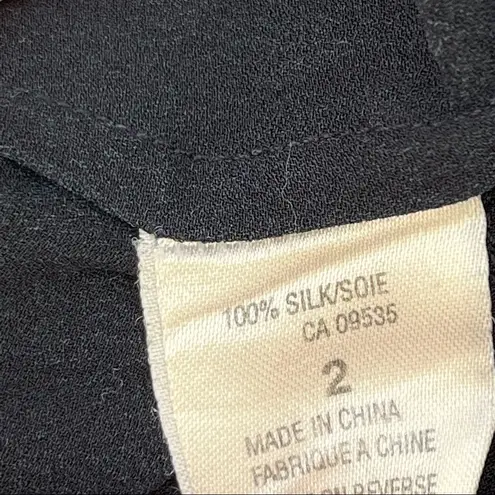 Tahari black Silk Ling Sleeve Blouse 2