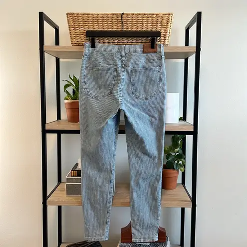 Madewell  9" Mid-Rise Railroad Stripe Skinny Ankle Jeans, 29