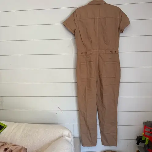 Outerknown S.E.A. Suit S Sand Brown Organic Cotton Linen Jumpsuit Coveralls New