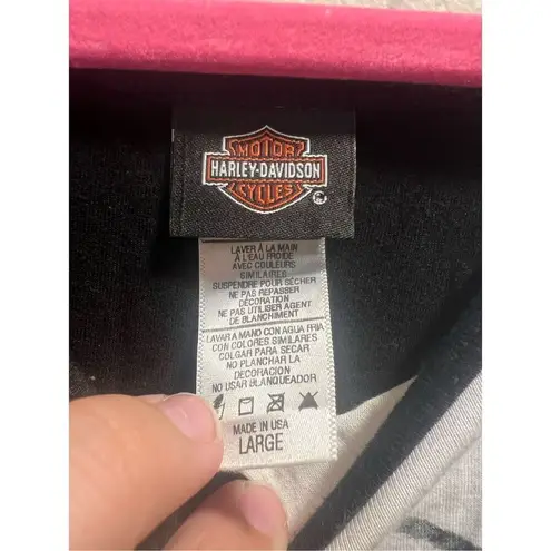 Harley Davidson 2 Tone Tank Top Woman’s Large Skull Print