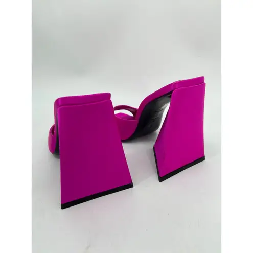 The Attico Devon 115 Pink Satin Mules 37 Size 6