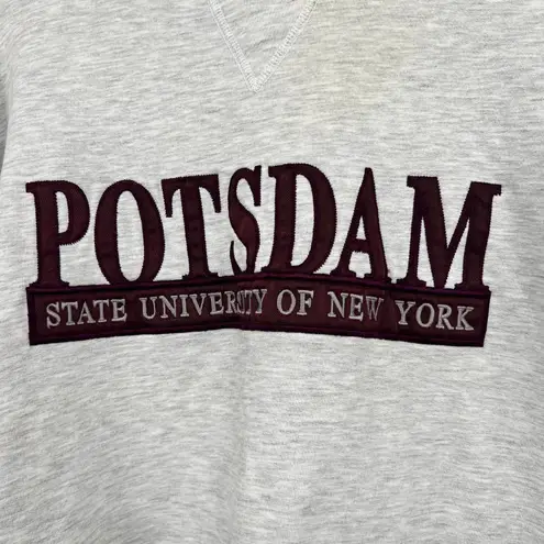 MV Sport Vintage SUNY Potsdam gray pullover cozy sweatshirt unisex size medium