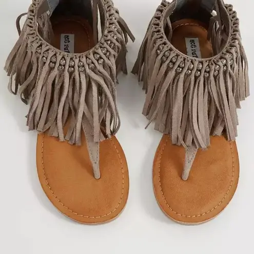 Not Rated 2/$30 mushroom fringe gladiator sandals size 9