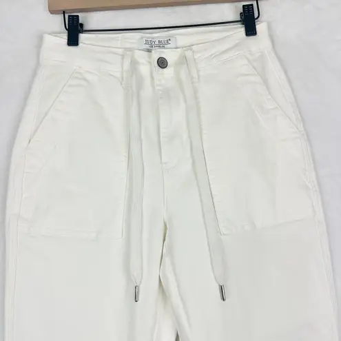 Judy Blue  High Rise Cuffed Jogger Jean Size 3/26 NEW Ecru White Non Distressed