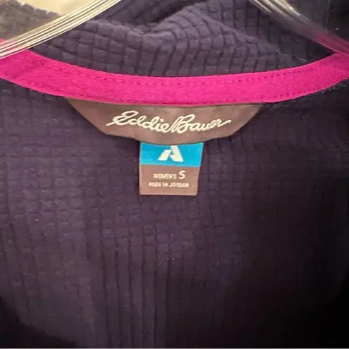 Eddie Bauer  First Ascent Zip Hoodie Jacket Women's Small Navy Thumbhole‎ Pockets