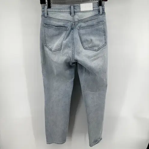 Pistola Charlie High Rise Classic Straight Ankle Jeans Distressed Button Blue 25