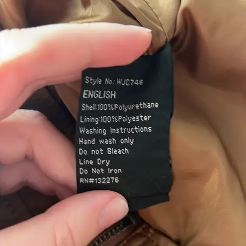 Lock & Love Faux Leather Jacket L