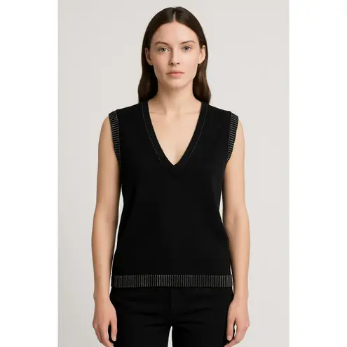 Vintage Agnes B. Paris Black Deep V
