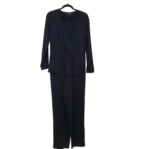 Thakoon for Design Nation Black Peplum Jumpsuit Long Sleeves V