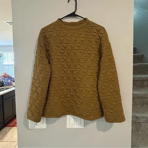 Pretty Garden Quilted Pullover Sweatshirt SMALL