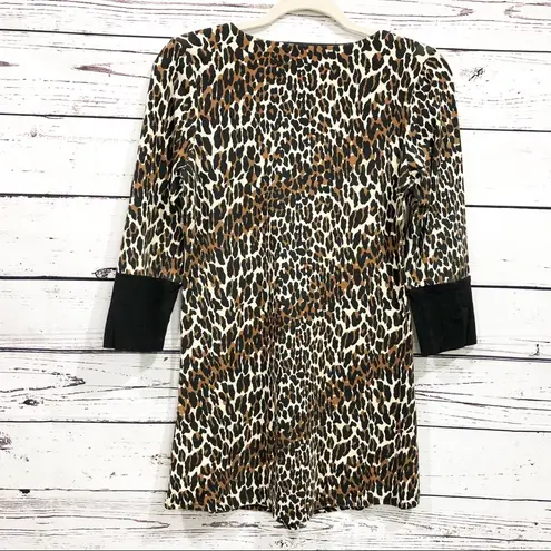 Betsey Johnson  Animal Leopard Print Pajamas Nightie Sleep Shirt Dress
