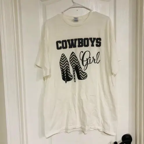 Brand New Women's Delta Apparel White Cowboys Girl T