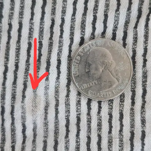 Style House Striped Black and White Blouse with Tie Waist NWT Size Medium