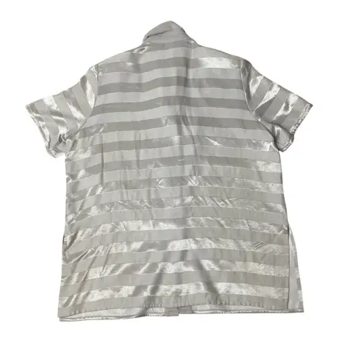 VINTAGE Taupe Pantsuit 3 Piece Pants Tank Shirt Sleeve Over Shirt Size XL