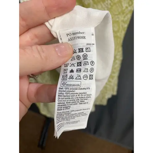 ALLSAINTS Mini Dress Women's 2 Green Snake Print Sleeveless Ruffled Hipster B47