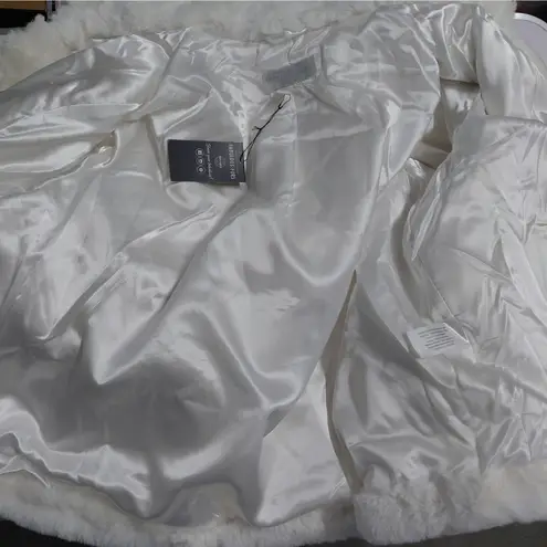 Donna Salyers Fabulous Furs Ivory Faux Fur Jacket 3X Plush Soft Luxe Winter Coat