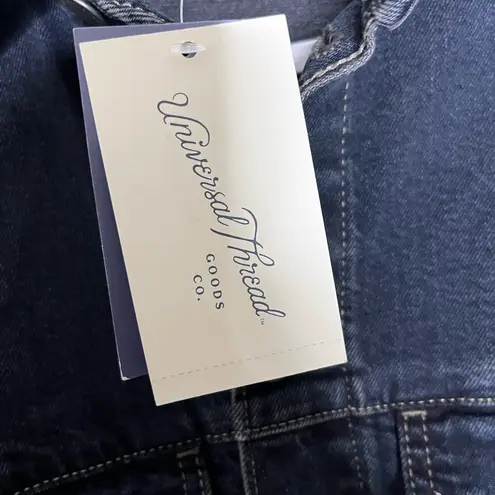 Universal Threads New Universal Thread Denim Jumpsuit Dress Skirt Romper Thick Dark Long Sleeve