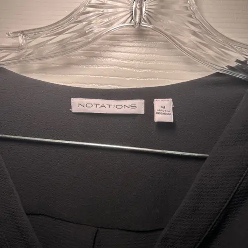 Notations Notation black blouse women's medium minimal career office basic grunge