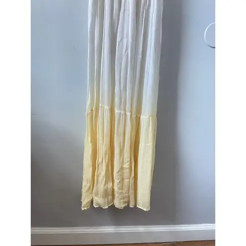 Urban Outfitters Out From Under UO Yellow Tiered Sheer Summer Maxi Dress