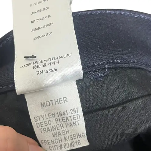 Mother Pleated Trainer Pants French Kissing Navy Women’s Size 24 Ankle Banded Blue