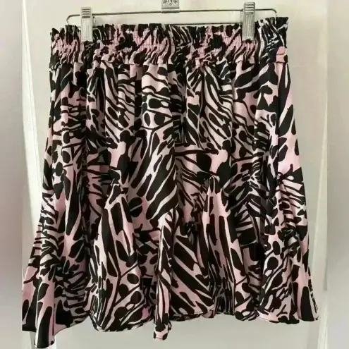 River Island ASOS Ruffle Mini Skirt ~ Pink & Black ~ 6 ~ NWT!