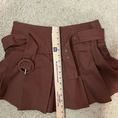Maeve Anthropologie Belted Skort brown women’s size 4 NEW