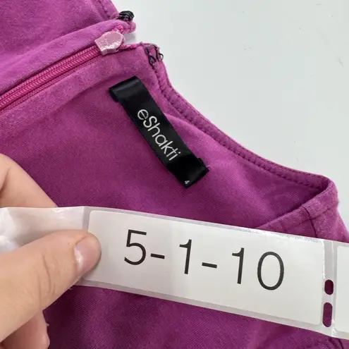 Eshakti Dress Womens 4 Sleeveless Fit Flare Knee Length Pockets Casual Workwear