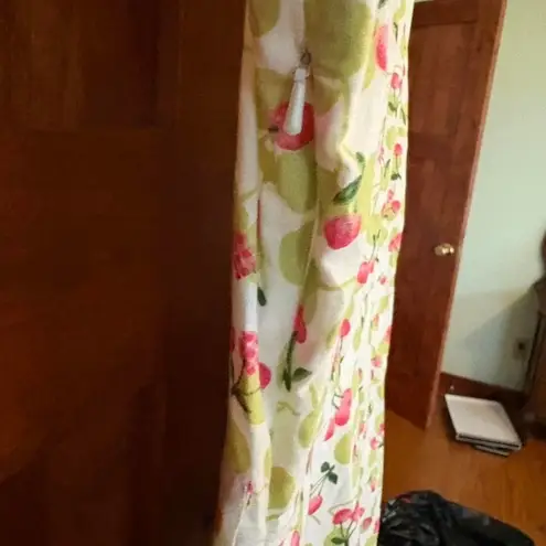 Tease Sleeveless White Pink Green Cherry Cotton Dress Sz 8