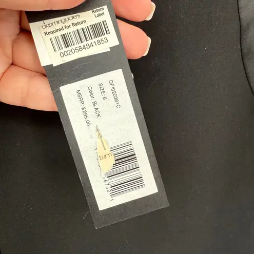 Halston Heritage Black Ponte Knit Tuxedo Ankle Zip Pants - Size 6