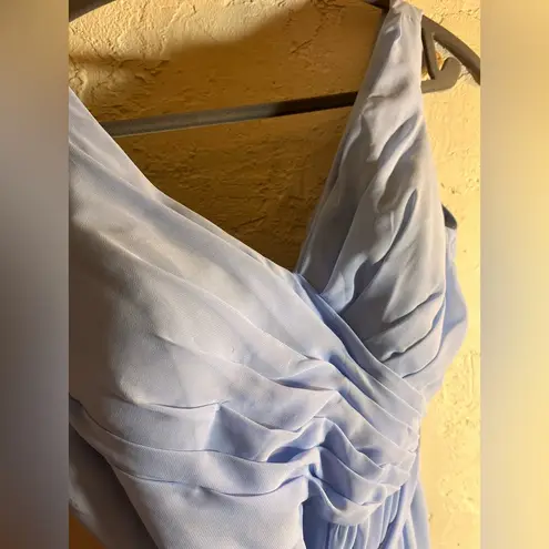 Kennedy Blue Blue Sleeveless Maxi Gown with Plunge Neckline for Weddings