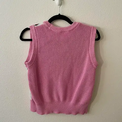 Sanrio hello kitty pink checkered knit sweater vest tank top