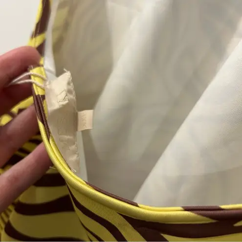 Meshki Tali Zebra Print Halter Mini Dress XXL